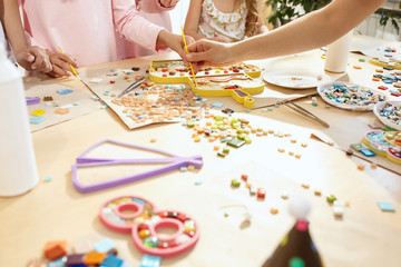 Naklejka na ściany i meble mosaic puzzle art for kids, children's creative game.