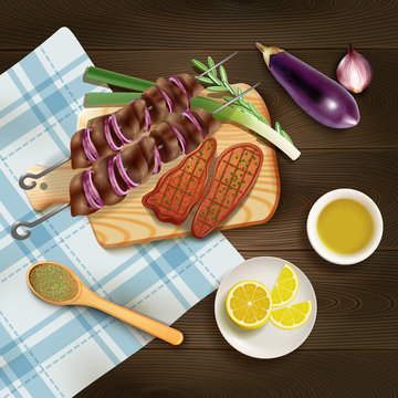 BBQ Realistic Illustration