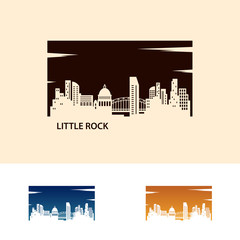 Little Rock City Skyline Logo Template