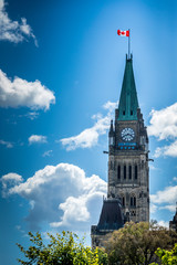 Parliament building Peace tower Ottawa, Canada. - obrazy, fototapety, plakaty