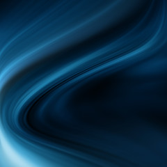 Abstract blue background, abstract lines twisting into beautiful bends