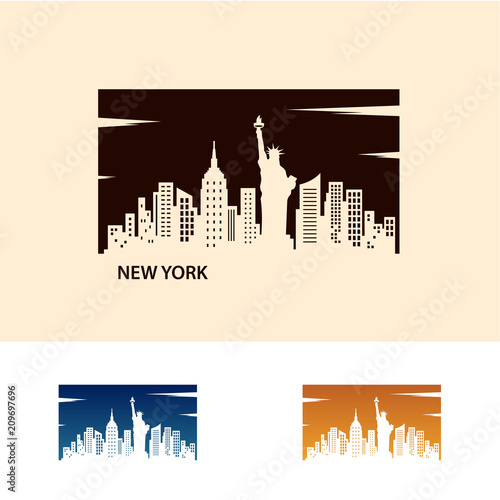 New York City Skyline Logo Template Stock Image And Royalty Free New York City Skyline Logo Template
