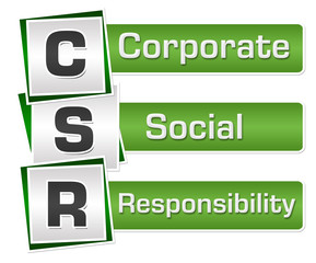 CSR - Corporate Social Responsibility Green Grey Squares Vertical 