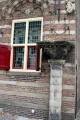 Fototapeta na wymiar pillory in the Castle Woerden in the centre of Woerden