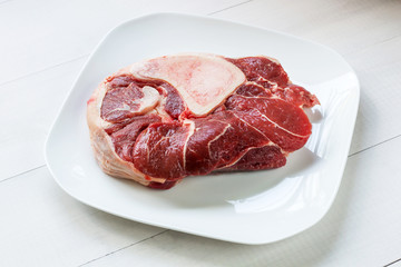 raw beef meat with bone