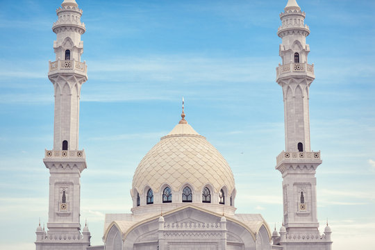 White mosque roof