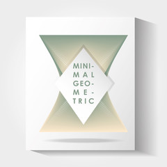 Fototapeta premium minimal geometric template with wooden background vector illustration design