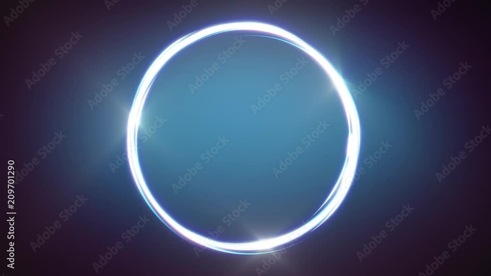 Poster abstract circle stroke lines animation/ animation of abstract shining light strokes following circul