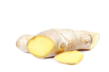 Ginger root isolated on a white background