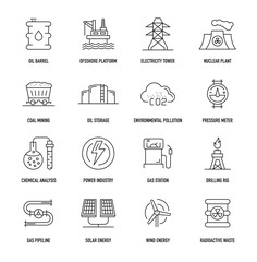 Heavy And Power Industry Icon Set