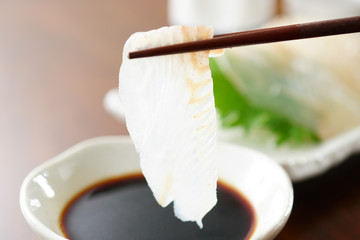 ヒラメのお刺身
