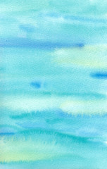 Fototapeta na wymiar 海の抽象イメージ背景。水彩テクスチャ。