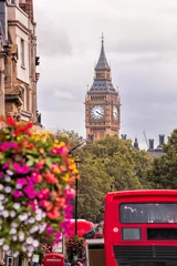 Foto op Plexiglas Red bus against Big Ben in London, England © Tomas Marek