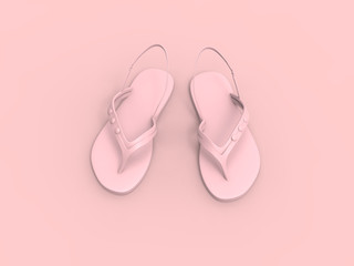 Obraz na płótnie Canvas Shoes Pastel 3D Render