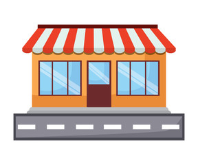 shop icon over white background, colorful design. vector illustration