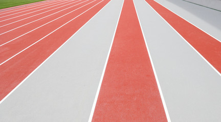 Jogging tracks at the track and field stadium