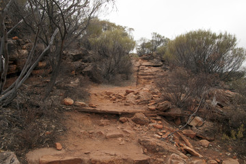 Wilpena Pound South Australia, view along the walking trail in the national park