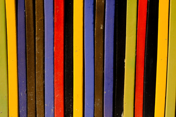Colorful ceramic on wall for background and texture