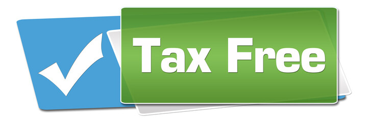 Tax Free Green Blue Rounded Horizontal 