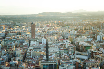 Evening city, Alicante Spain.