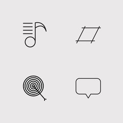 Sosial Media outline vector icons set