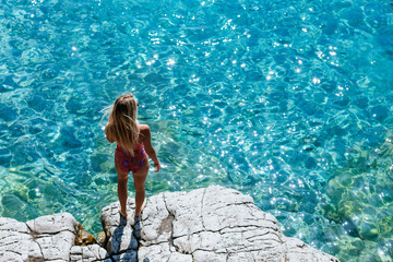 A Woman Enjoying Seascape