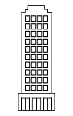 city building icon over white background, vector illustration