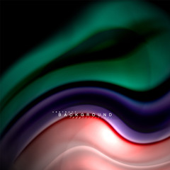 Fluid mixing colors vector wave abstract background design. Colorful mesh waves