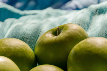 Ripe green apples