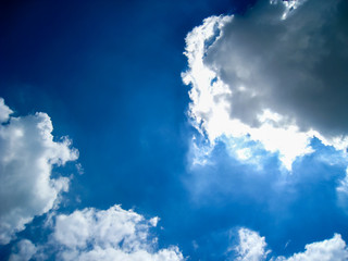 blue sky and cloud in the windy day.