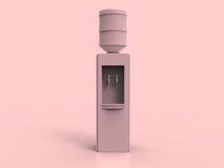 Water dispenser pastel 3D render