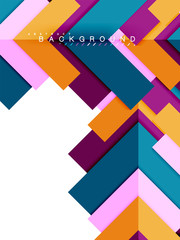 Multicolored abstract geometric shapes, geometry background for web banner