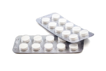 White medical pills