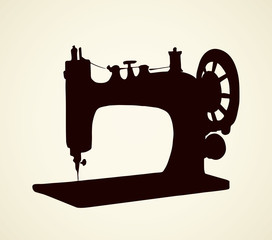 Sewing machine. Vector drawing