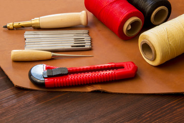 tool for working with leather
