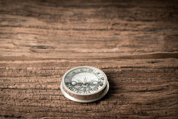 Vintage compass in business concept - strategy