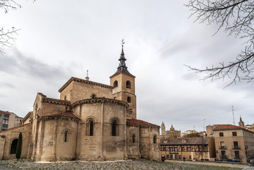 Fototapeta na wymiar Church, Iglesia de San Millan,romanesque style, Segovia, Castilla-Leon,Spain.