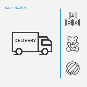 Delivery truck icon vector