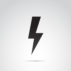 Thunderbolt vector icon.