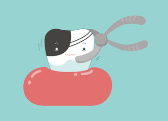 To take decayed tooth out ,teeth and tooth concept of dental 