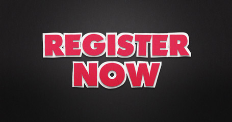 Register now. Paper Cut look