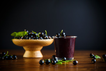 sweet jam of black currant berries