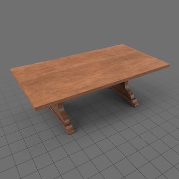Antique low dining table