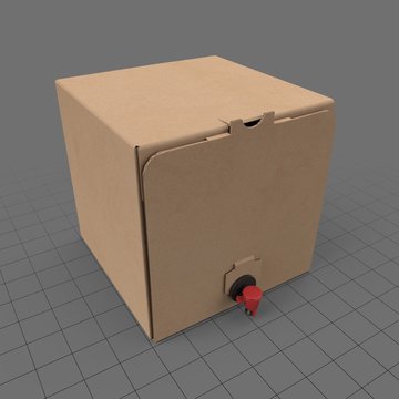 Cardboard box with dispenser