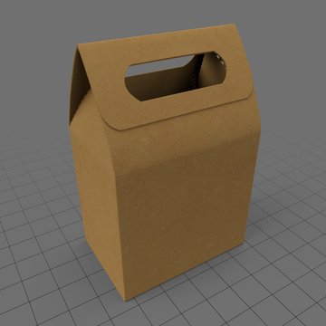 Blank packaging box with handles