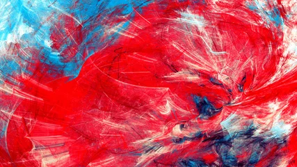 Künstlerische Farbbewegungskomposition. Abstrakter schöner roter und blauer Hintergrund. Moderne futuristische coole Maltextur. Fraktale Grafik für kreatives Grafikdesign © Alena