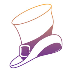 irish top hat over white background, vector illustration