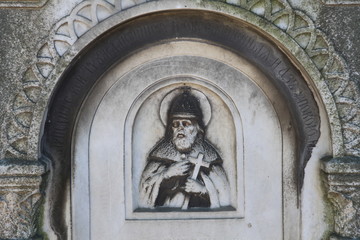 Ancient fragments of stones on excavations