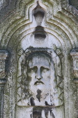 Ancient fragments of stones on excavations