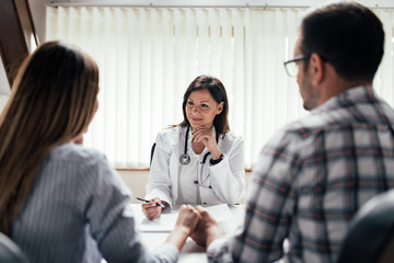 Couple at the doctor's office.